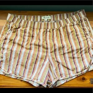 Women’s Madewell Elastic Waist Multi-Color Shorts Size XL